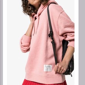 New Acne Studios pink oversized hoodie